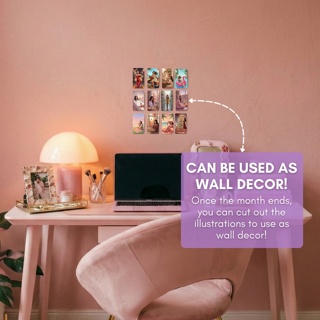 Just Girls Things 2026 Mini Desk Calendar – Daily Aesthetic & Self Care