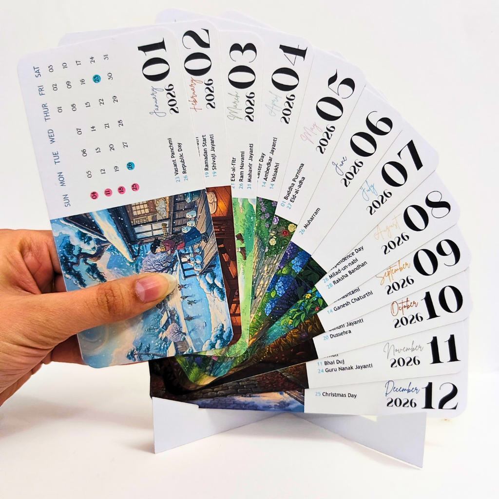 Whimsical World 2026 Desk Calendar – Studio Ghibli Inspired Aesthetic