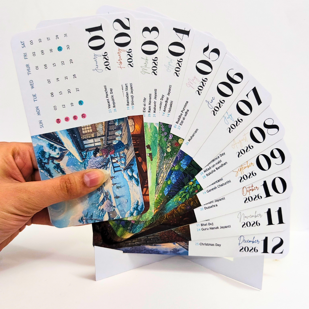 Whimsical World 2026 Desk Calendar – Studio Ghibli Inspired Aesthetic