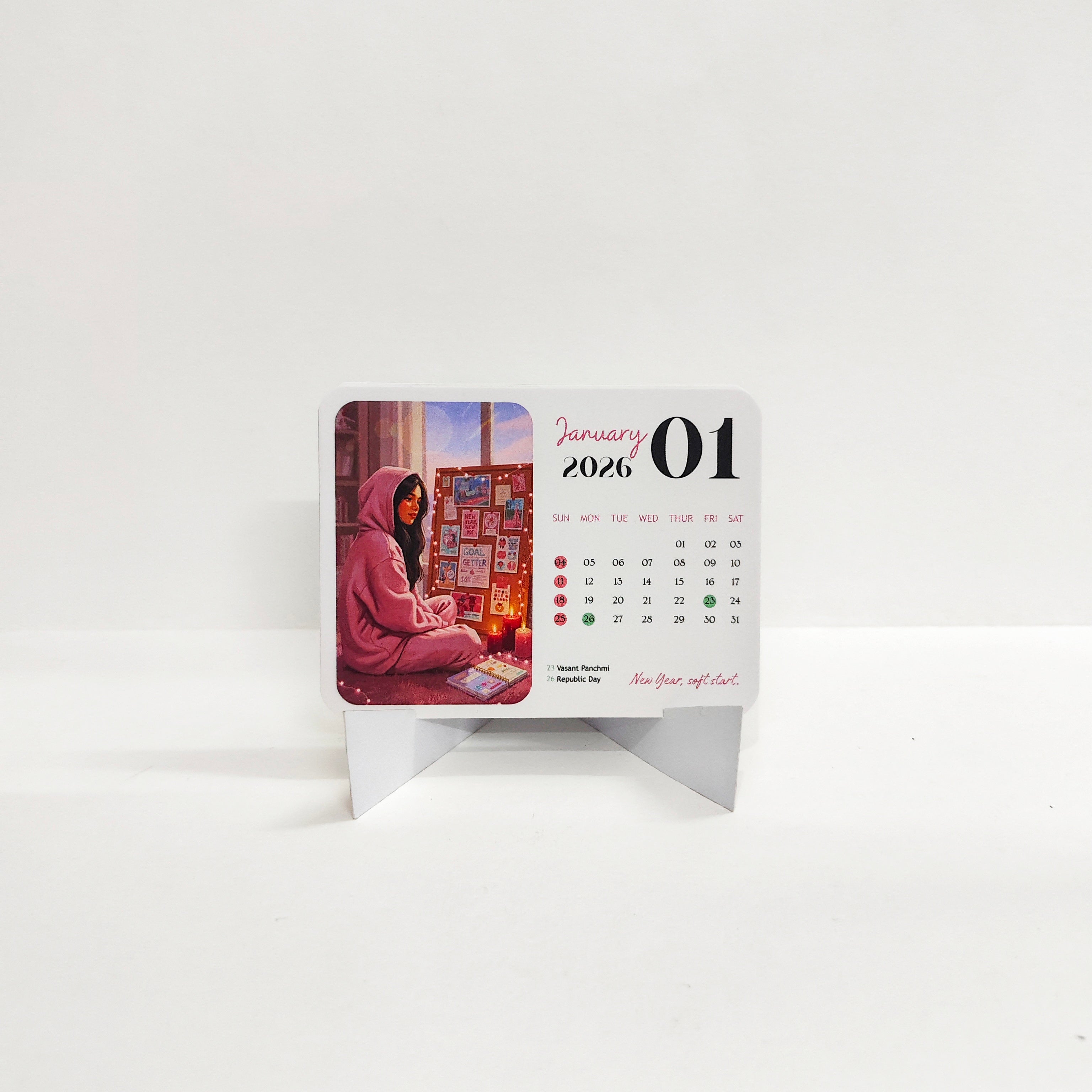 Just Girls Things 2026 Mini Desk Calendar – Daily Aesthetic & Self Care